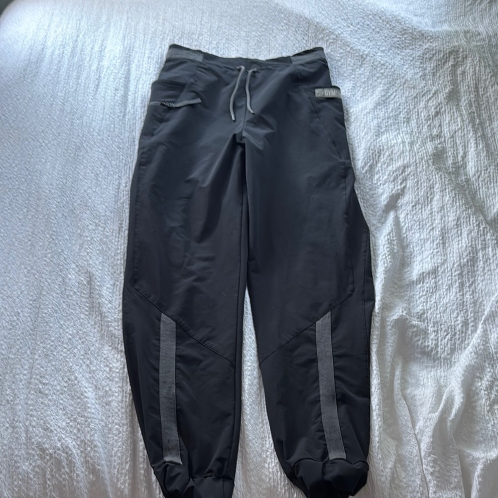 Gymshark Black Sweatpants Tapered Fit Performance Fabric